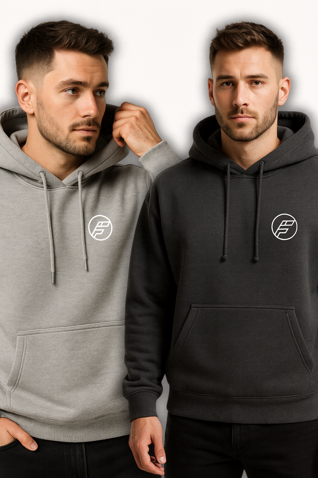 Pack of 2 Basic Grey & Charcoal Hoodies