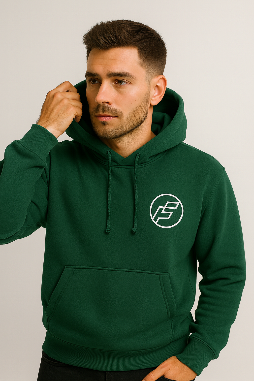 Pack of 2 Basic Charcoal & Green Hoodies